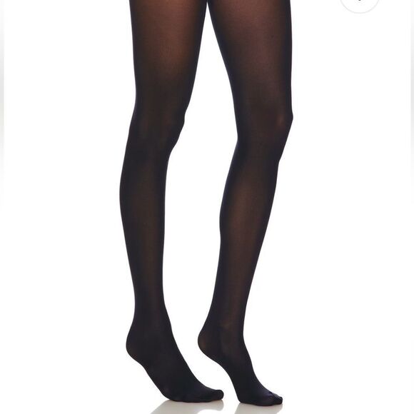 NWT Wolford Velvet De Luxe 50 Tights in black size small - Picture 1 of 5
